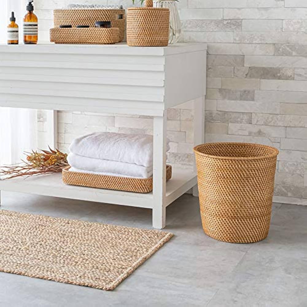 ラタンのゴミ箱 カゴ 籐 アラログ ラタンのゴミ箱 カゴ 籐 アラログ ごみ箱 - ごみ箱